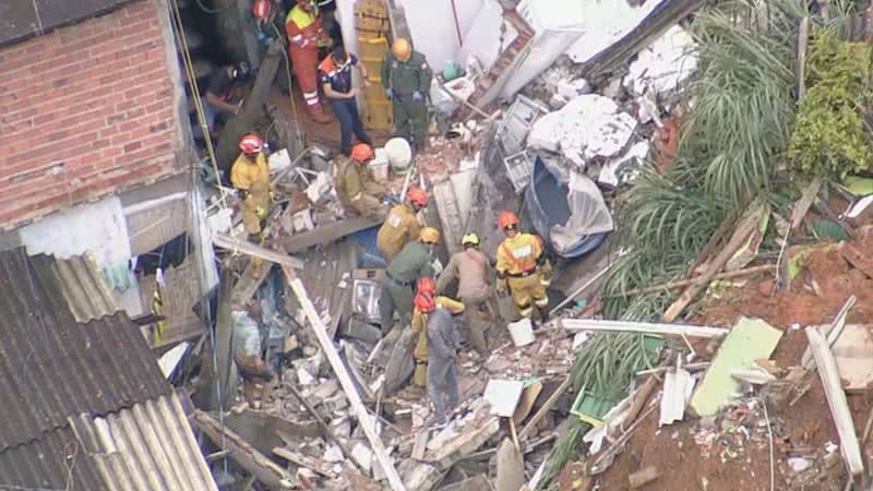 Deslizamento em Francisco Morato, São Paulo - Divulgação/Globo News