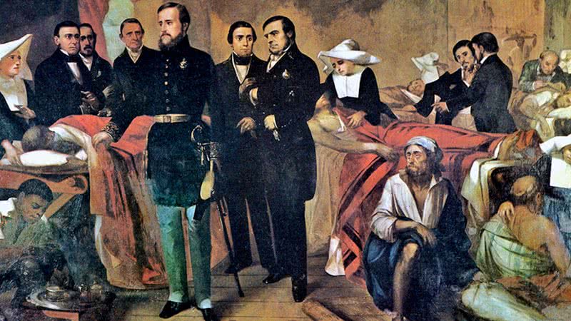 Dom Pedro II visitando enfermos em hospitais - Wikimedia Commons