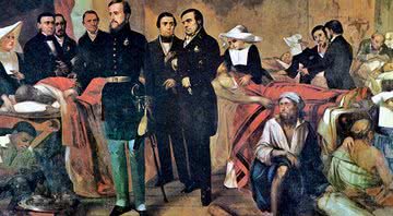 Dom Pedro II visitando enfermos em hospitais - Wikimedia Commons