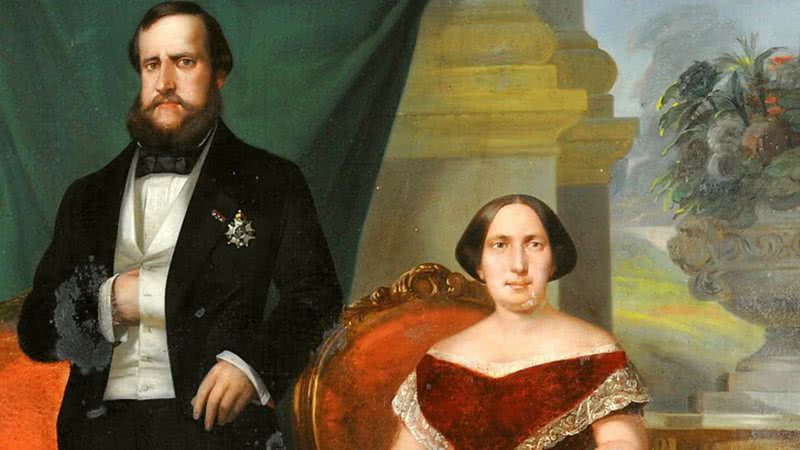 Dom Pedro II e Teresa Cristina em pintura oficial - Wikimedia Commons