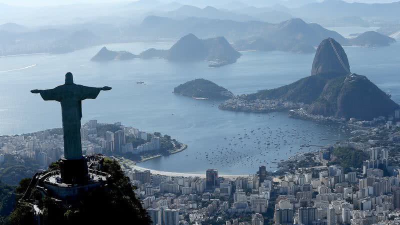 Visão aérea do Cristo Redentor - Getty Images