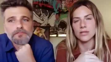 Casal de atores Bruno Gagliasso e Giovanna Ewbank em entrevista ao Fantástico - Reprodução/Globo