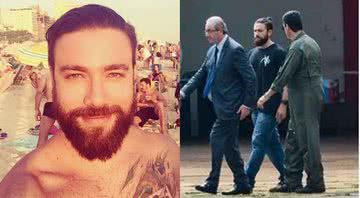 'Hipster da Federal' em praia e durante condução do então deputado Eduardo Cunha - Divulgação / Redes sociais (esq.) / Wilson Dias / Agência Brasil (dir.)