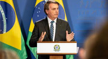 Bolsonaro em pronunciamento - Getty Images