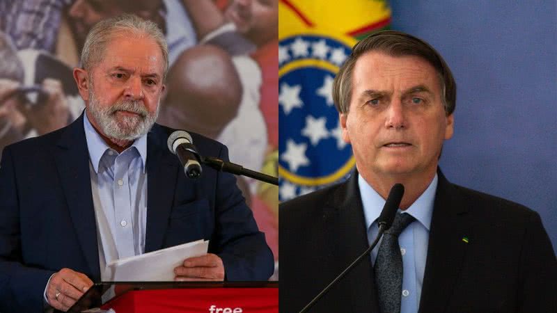 Montagem com fotografia de Lula e Bolsonaro, respectivamente - Getty Images