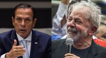 Montagem com fotografia de João Doria e Lula - Getty Images