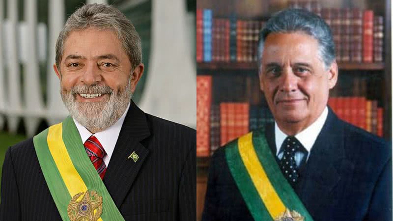 Fotografias oficiais como presidentes de Lula e Fernando Henrique Cardoso - Fotos por Agência Brasil pelo Wikimedia Commons