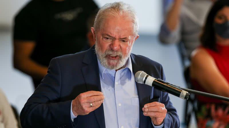 Lula em coletiva de imprensa (2021) - Getty Images