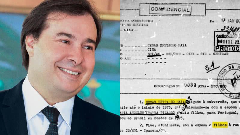 Foto de Rodrigo Maia (à esq) e foto de documento postado pelo político (à dir.) - Divulgação/Facebook/Rodrigo Maia