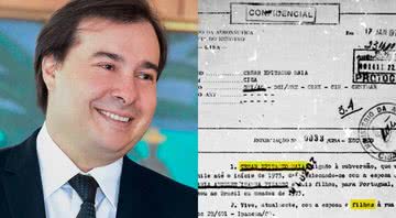 Foto de Rodrigo Maia (à esq) e foto de documento postado pelo político (à dir.) - Divulgação/Facebook/Rodrigo Maia