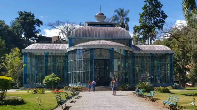 Fachada do Palácio de Cristal de Petrópolis - Reprodução / Vídeo / YouTube