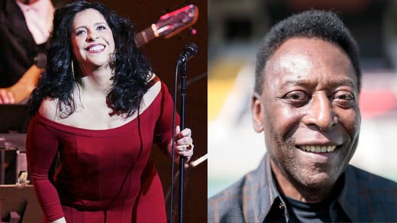 Montagem mostrando Gal Costa e Pelé - Getty Images