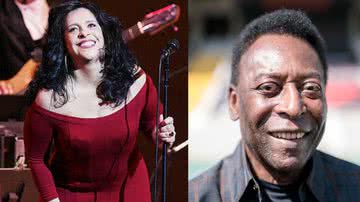 Montagem mostrando Gal Costa e Pelé - Getty Images