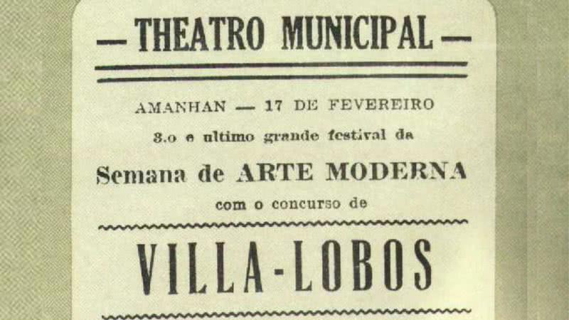 Cartaz da Semana de Arte Moderna de 1922 - Prefeitura de São Paulo, Brasil via Wikimedia Commons