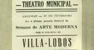 Cartaz da Semana de Arte Moderna de 1922 - Prefeitura de São Paulo, Brasil via Wikimedia Commons