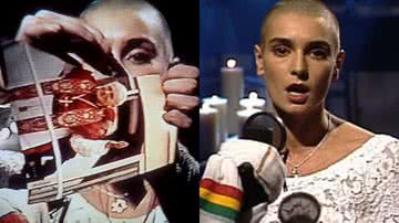 Momento em que Sinead O'Connor rasga a foto do papa - Reprodução/Vídeo/Saturday Night Live/ NBC