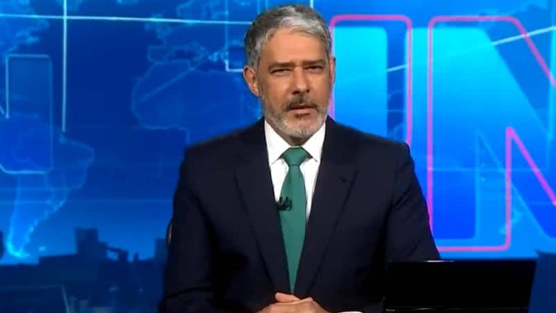 William Bonner apresentando o Jornal Nacional, da TV Globo - Divulgação / YouTube / TV Globo