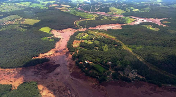 Brumadinho após o rompimento da barragem - Divulgação