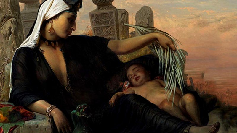 Imagem meramente ilustrativa de uma mulher e um bebê no Egito Antigo - Wikimedia Commons