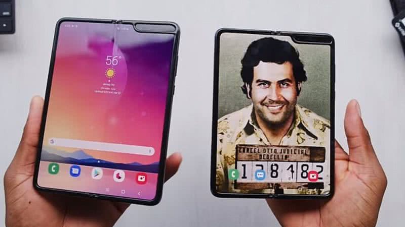 A comparação entre os modelos Galaxy Fold e Escobar Fold 2 - Divulgação/Marques Brownlee