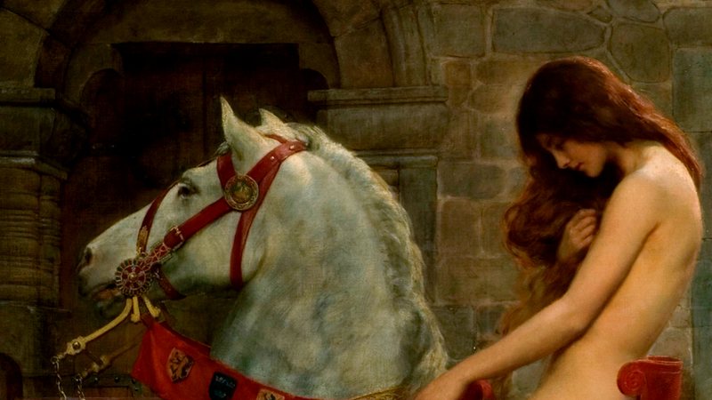 Detalhe do retrato de Lady Godiva por John Collier - Wikimedia Commons