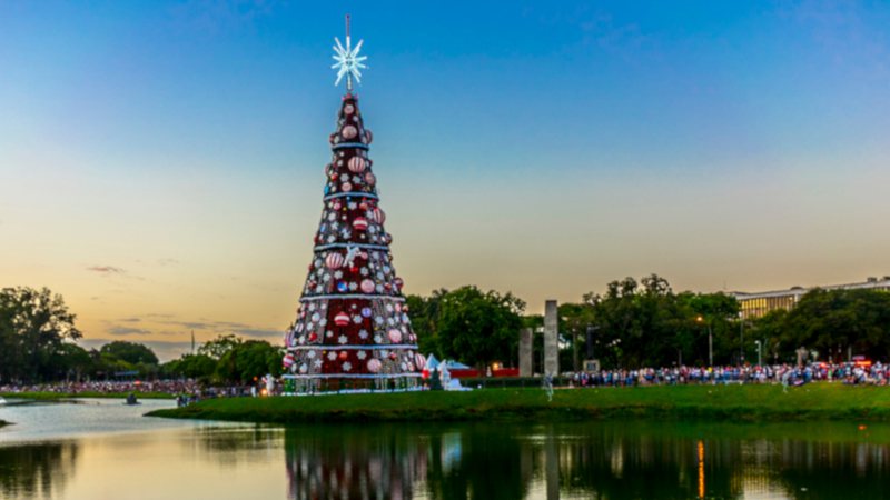 Árvore de Natal no Parque do Ibirapuera, em São Paulo - Getty Images