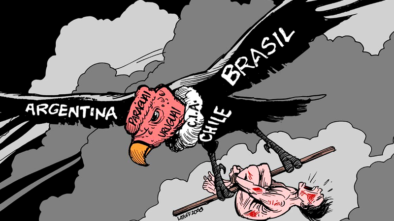 Cartum de Latuff representando a Operação Condor - Reprodução/ Carlos Latuff