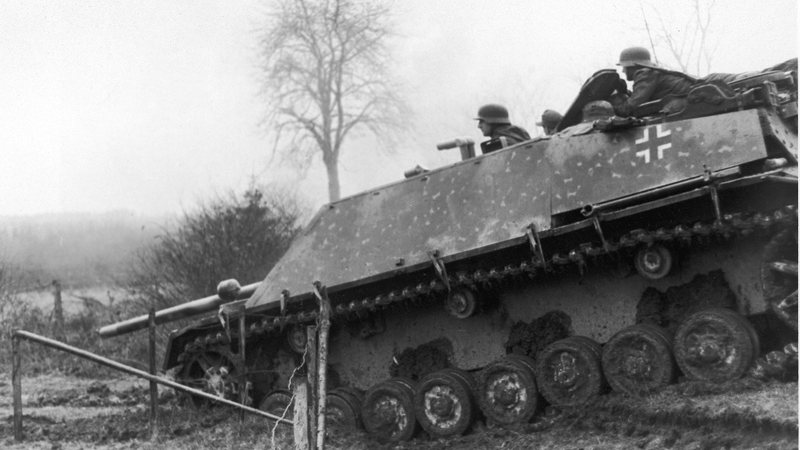 Panzer durante a batalha do Bulge, em 1944 - Getty Images