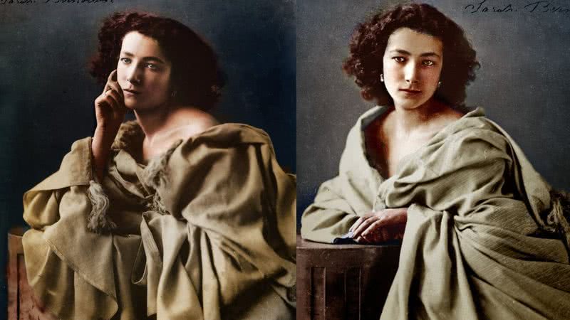 Retratos coloridos digitalmente da atriz Sarah Bernhardt - Flickr / seriykotik1970