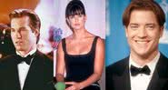 Montagem com as fotos de Val Kilmer, Demi Moore e Brendan Fraser - Getty Images