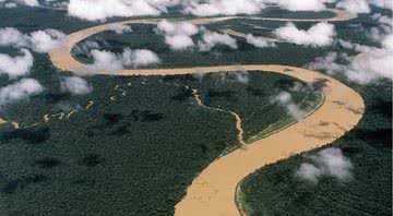 Braço do rio Amazonas na fronteira entre Brasil e Colômbia - Getty Images