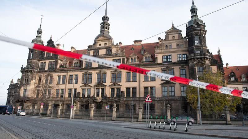 Fachada do Gruenes Gewoelbe, assaltado na segunda feira (25) - Getty Images