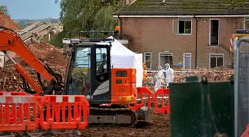 Canteiro de obras em Melton Mowbray, Leicestershire, Inglaterra - Getty Images