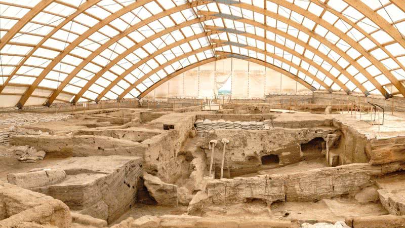 Imagem meramente ilustrativa do sítio arqueológico de Çatalhöyük - Divulgação