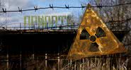 Placa indicando área nuclear, em Chernobyl - Wikimedia Commons