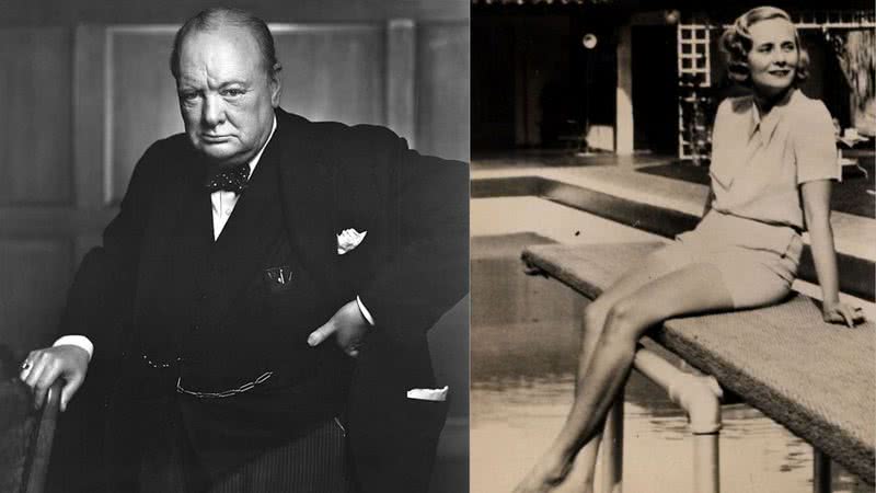 Churchill em retrato, junto com Doris Delevigne - Divulgação