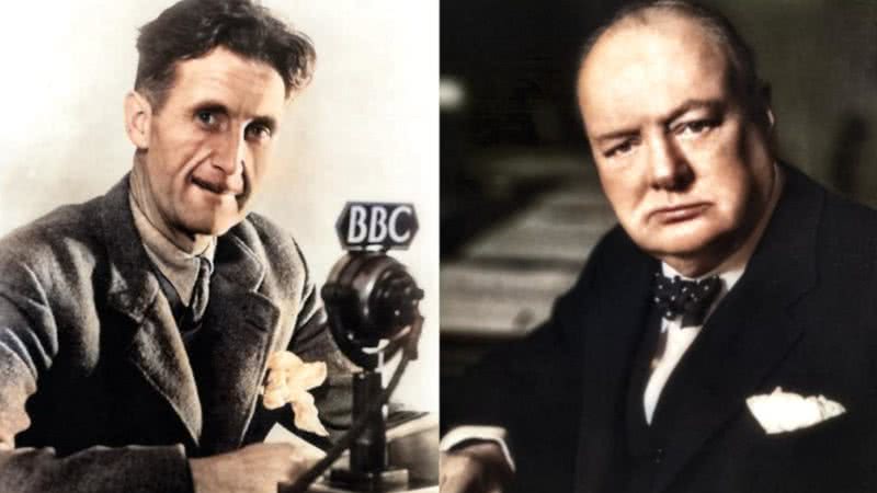 George Orwell e Winston Churchill - Crédito: Reprodução