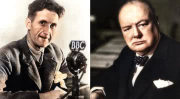 George Orwell e Winston Churchill - Crédito: Reprodução