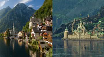 Montagem de Hallstatt e Arendelle - Wikimedia Commons