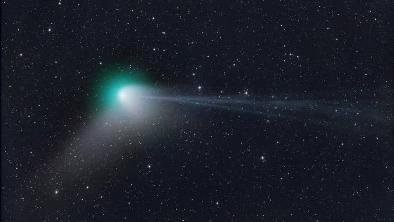 Foto do cometa C/2022 E3 (ZTF), que vai ser visível no Brasil essa semana - Divulgação/Twitter/@Komet123Jager/02.02.2023