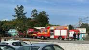 Bombeiros em frente a creche Cantinho Bom Pastor - Reprodução / Redes Sociais