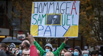 Protestos em homenagem ao professor Samuel Paty - Getty Images