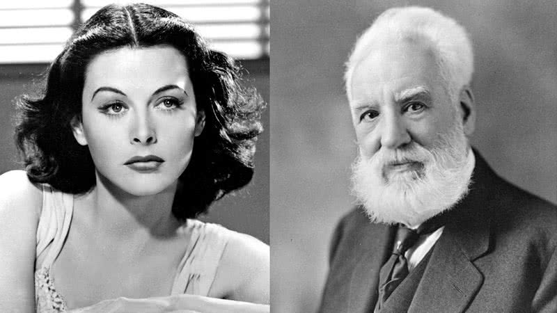 Hedy Lamarr a Alexander Graham Bell, respectivamente - Creative Commons