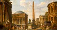 Pintura mostra O Panteão e outros monumentos de Roma - Wikimedia Commons/Giovanni Paolo Panini