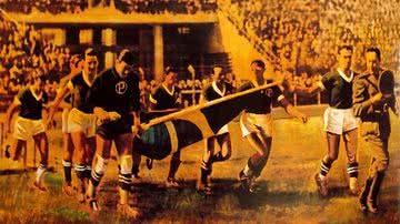 Palmeiras entrando em campo em 20 de setembro de 1942 - Divulgação/ Palmeiras