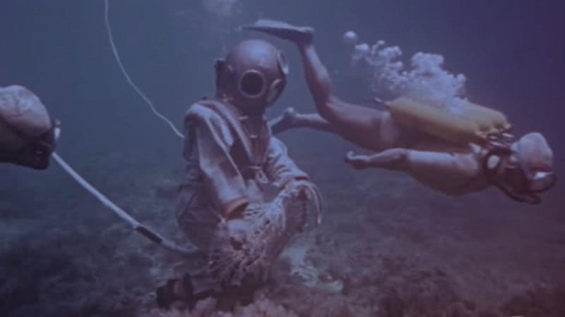 Cena de 'Becoming Cousteau', documentário sobre Jacques-Yves Cousteau - Reprodução/Picturehouse