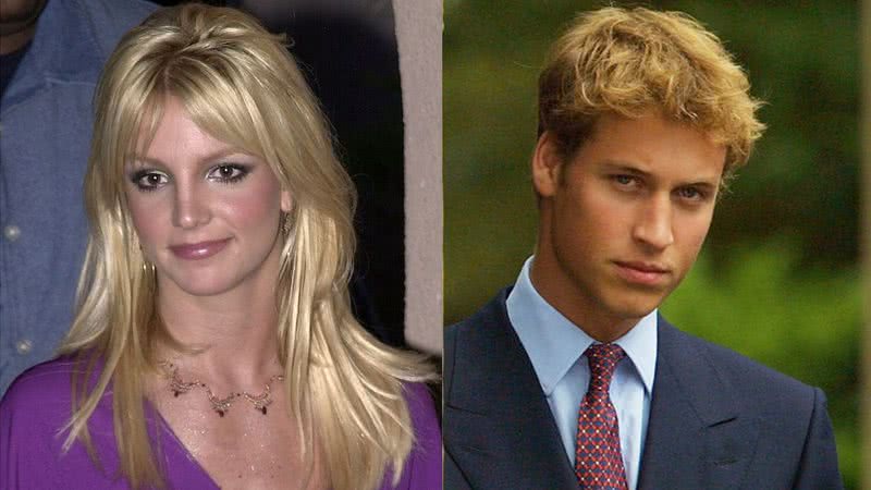 Britney Spears e o príncipe William em 2001 - Getty Images