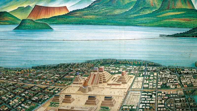 Ilustração de Tenochtitlán - Getty Images