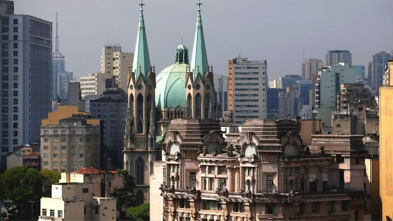 Centro de São Paulo em fotografia panorâmica - Getty Images