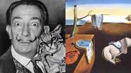 Salvador Dalí (à esqu.) e uma de suas maiores obras 'A persistência da memória' (à dir.) - Domínio Público